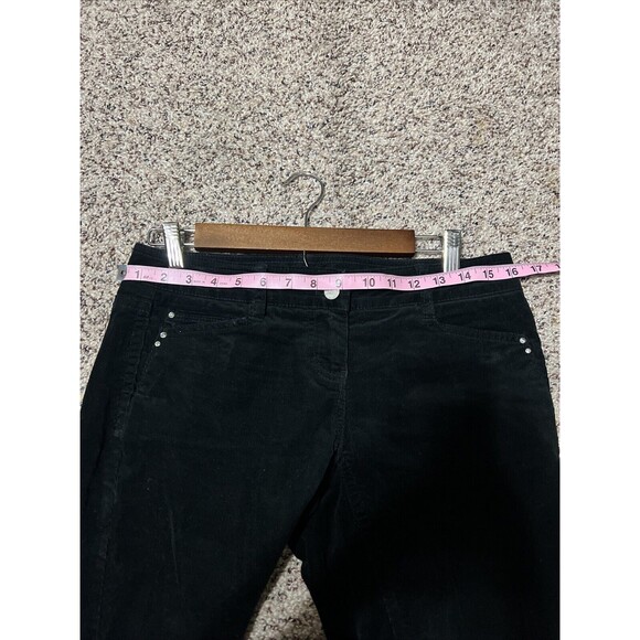 White House Black Market Black Slim Leg Pants Women's Size 2R 99%cotton - Picture 7 of 11